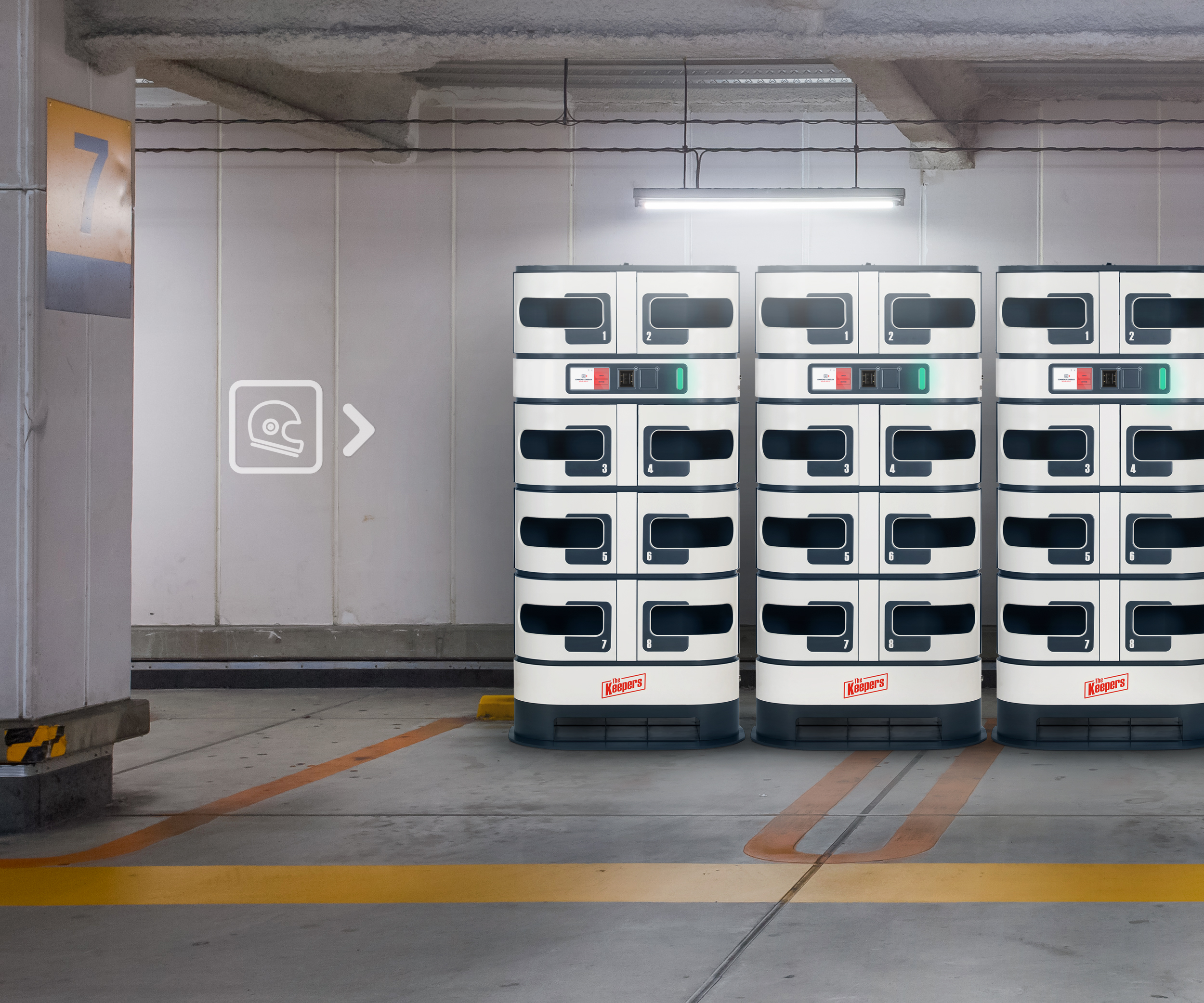Taquillas para guardar cascos en estacionamientos Taquillas para guardar cascos en estacionamientos