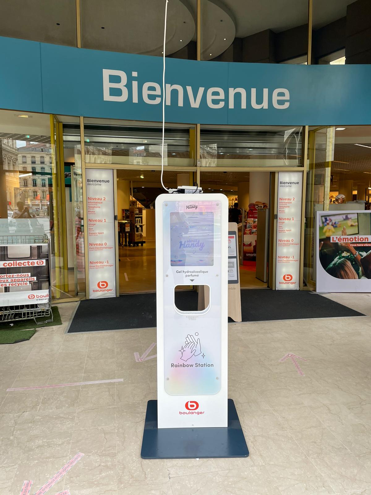 Borne de gel parfumé Boulanger Lyon Borne de gel parfumé Boulanger Lyon